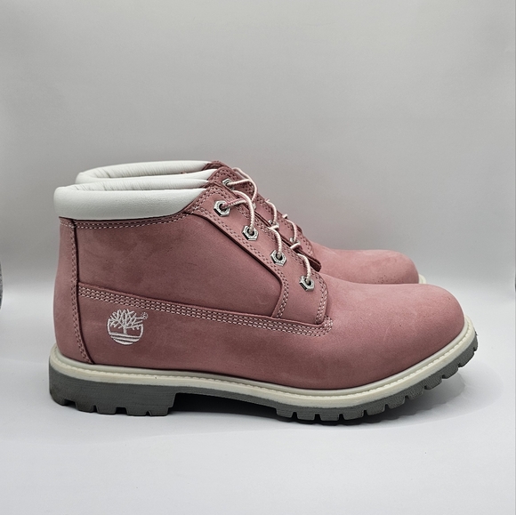 Timberland Pink Nuckbuck Nellie Chukka Short Boots - Picture 1 of 12